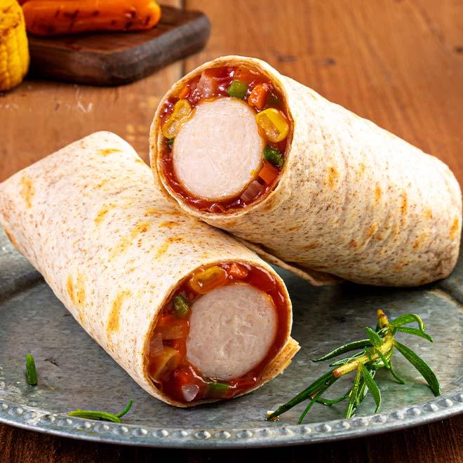 통밀 브리또 바베큐 살사 소시지 120g
