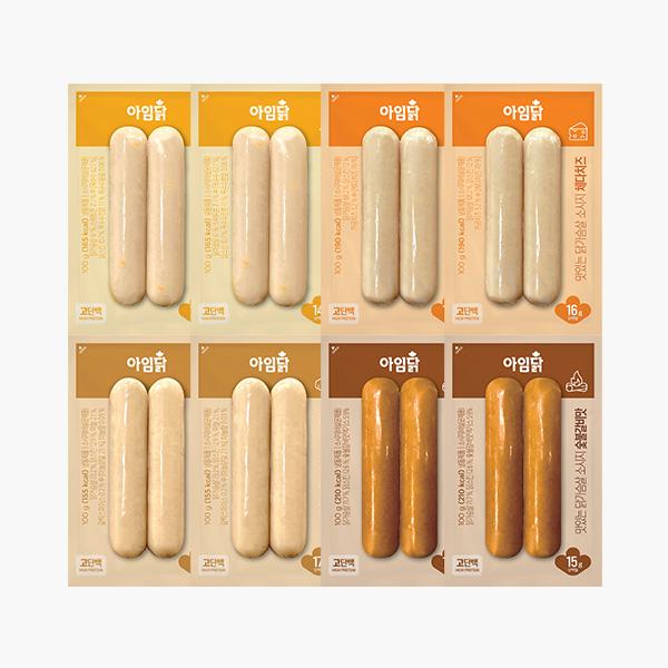 [1팩 1,100원] 맛있는 닭가슴살 소시지 100g 4종 16팩