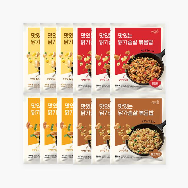 아임닭 맛있는 닭가슴살 볶음밥 4종 200g x 12팩 